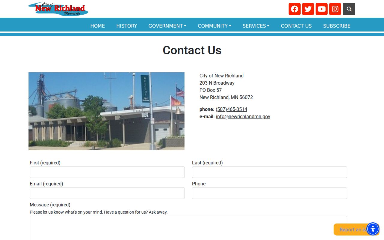New Richland court docket city hall contact source