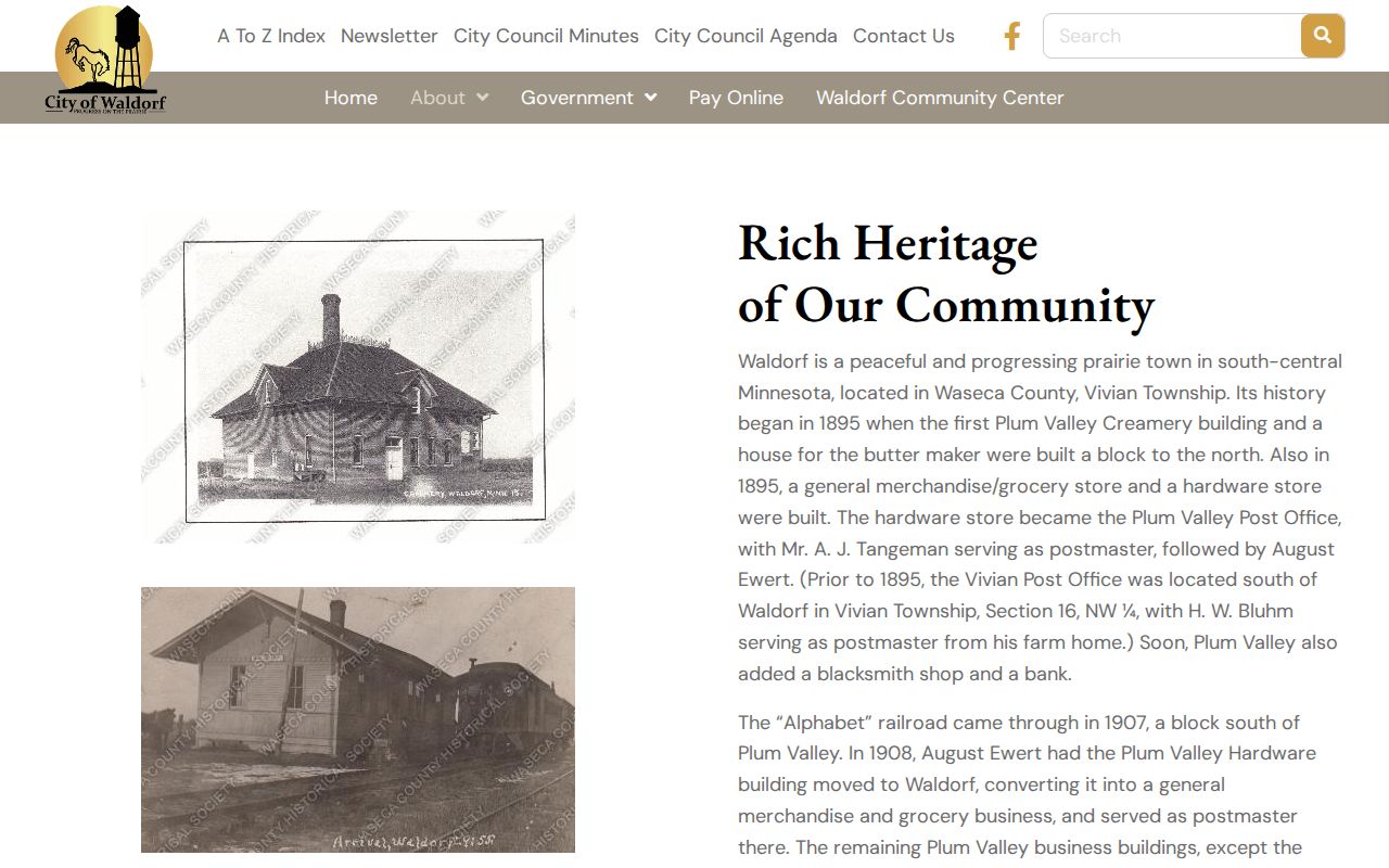 Waldorf court docket local history source